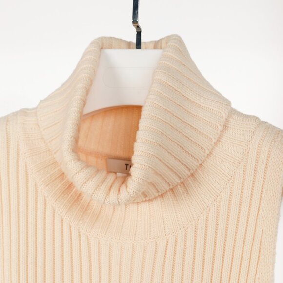 Tibi AW/19 Off-White Merino Rib Apron Turtleneck Dicky - Picture 4 of 9